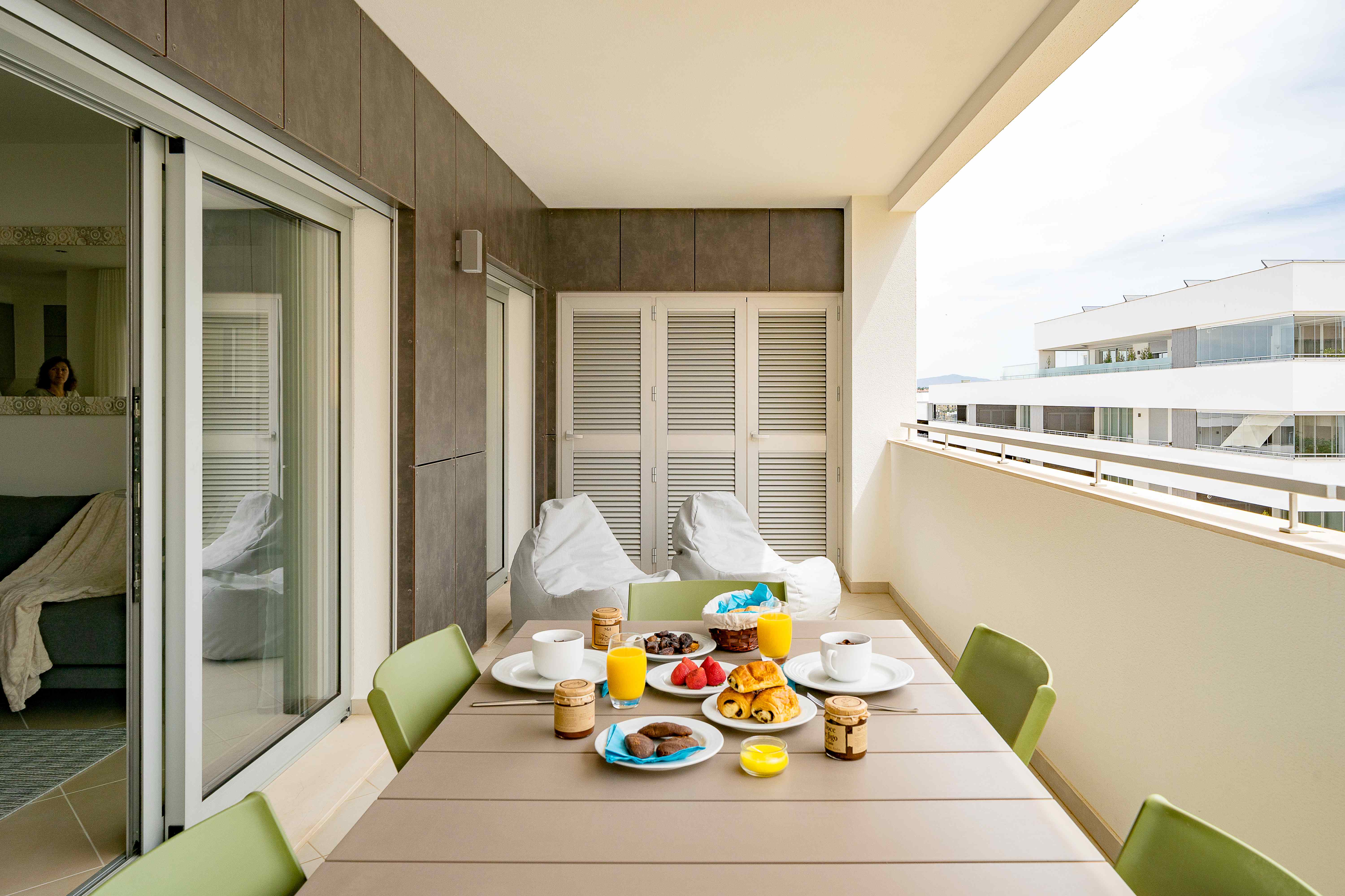 balcony view from rental property in Lagos, Algarve